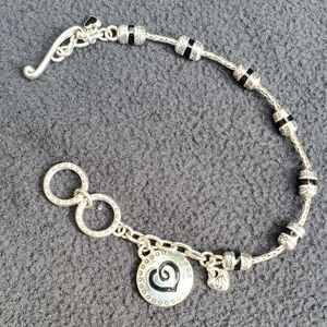 Brighton Silver Bracelet with Black Details